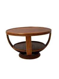 Mid-Century Modern Two-Tier Side Table In the style of Paul Frankl, 1950s